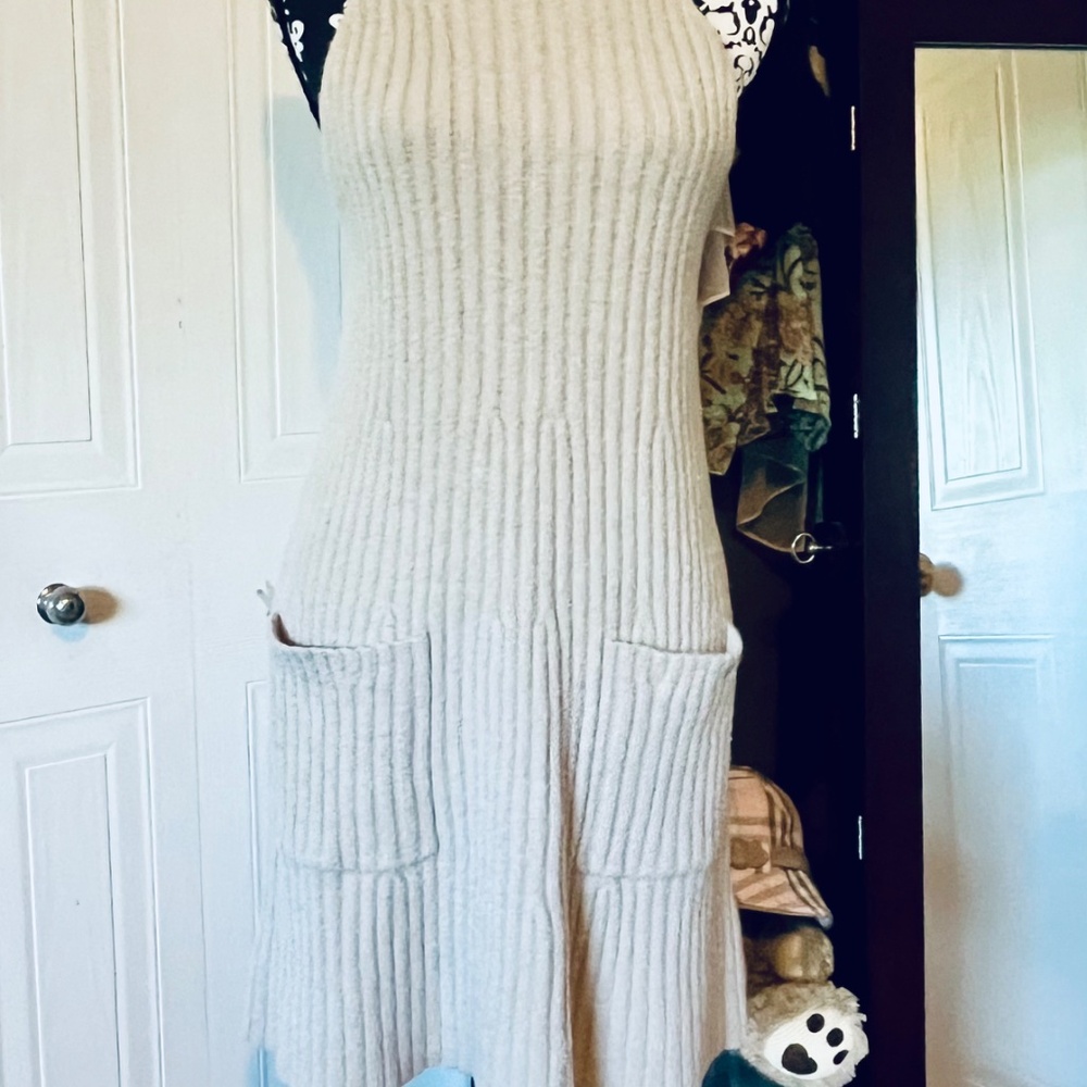 Free people Claude mini dress size large NWOT Cocoa Ash - Picture 2 of 4